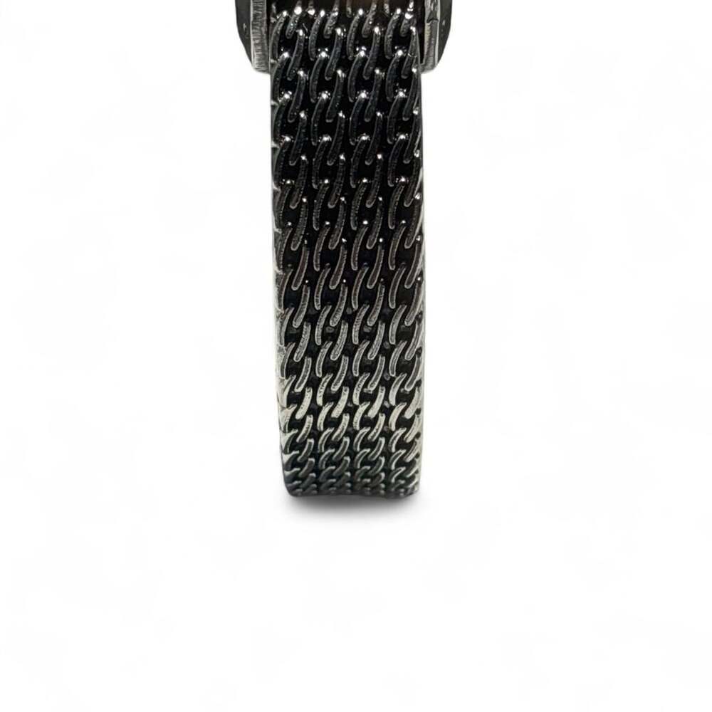 Geneva Silver Mesh Cuff Quartz Watch - Picture 2 of 5